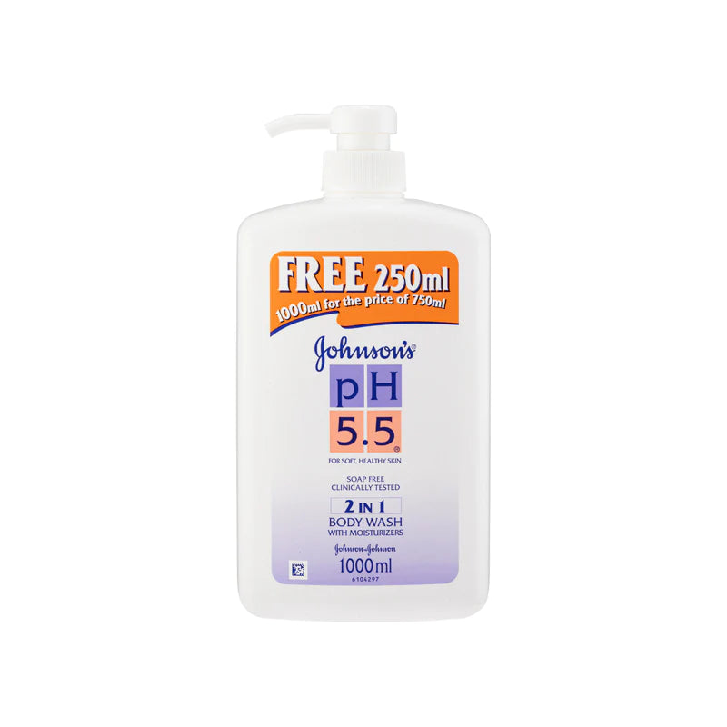 Johnson's 2 in 1 Body Wash With Moisturizers 強生PH5.5二合一潤膚沐浴露 1000ml