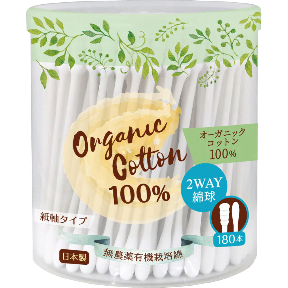 Japan Organic 100% Cotton 日本製無農藥有機棉花棒 180pcs