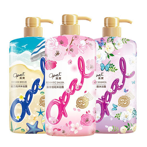 OPAL Ocean Breeze/Romantic Sensation/Sakura Shower Gel 香港澳寶海洋/紫醉魅香/櫻花沐浴露 1Lx3