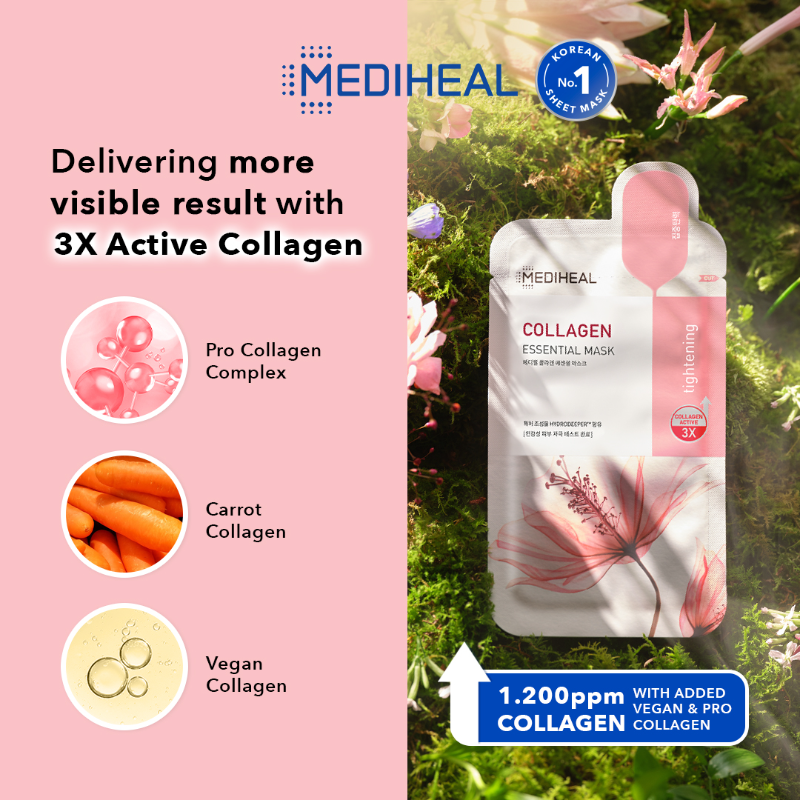 Mediheal Collagen Tightening Essential Mask 膠原蛋白精華緊膚面膜 10pcs