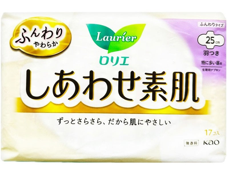 KAO Laurier Sanitary Pads with Wings 花王樂而雅素肌F系列日用護翼衛生巾 25cm 17pcs