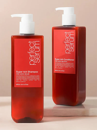 Mise En Scene Super Rich Shampoo/Conditioner 愛茉莉完美滋養護髮精油洗髮露/護髮素 680ml