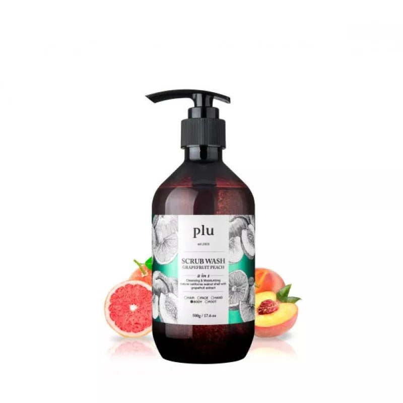 PLU Scrub Wash Grapefruit Peach 磨砂葡萄柚桃子沐浴露 500g