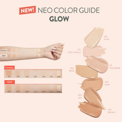 Laneige NEO Cushion (Glow/Matte) 蘭芝第二代輕透氣墊粉底 (水亮/啞光) SFP46PA++ 15g x 2 (5 colors/5色)