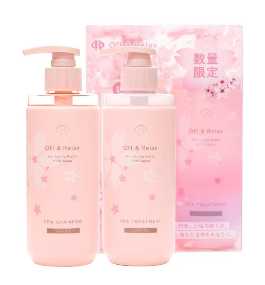 OR Off & Relax Hot Spring Water Sakura set 櫻花香氛洗護套裝 (260ml+260ml)