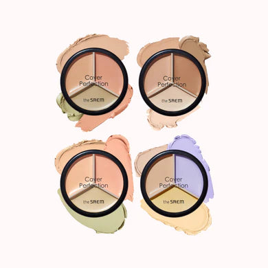 The Saem Cover Perfection Triple Pot Concealer 完美三色遮瑕膏 (4 colors /4 色)