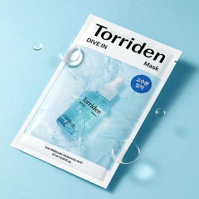 Torriden Dive In Low Molecular Hyaluronic Acid Mask 低分子透明質酸深層補水抗敏面膜 10pcs
