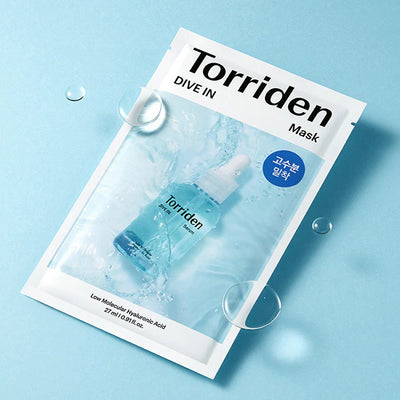 Torriden Dive In Low Molecular Hyaluronic Acid Mask 低分子透明質酸深層補水抗敏面膜 10pcs