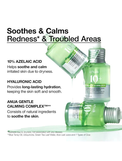 Anua Azelaic Acid 10+ Hyaluron Redness Soothing SerumAnua 壬二酸玻尿酸舒緩精華液 30ml