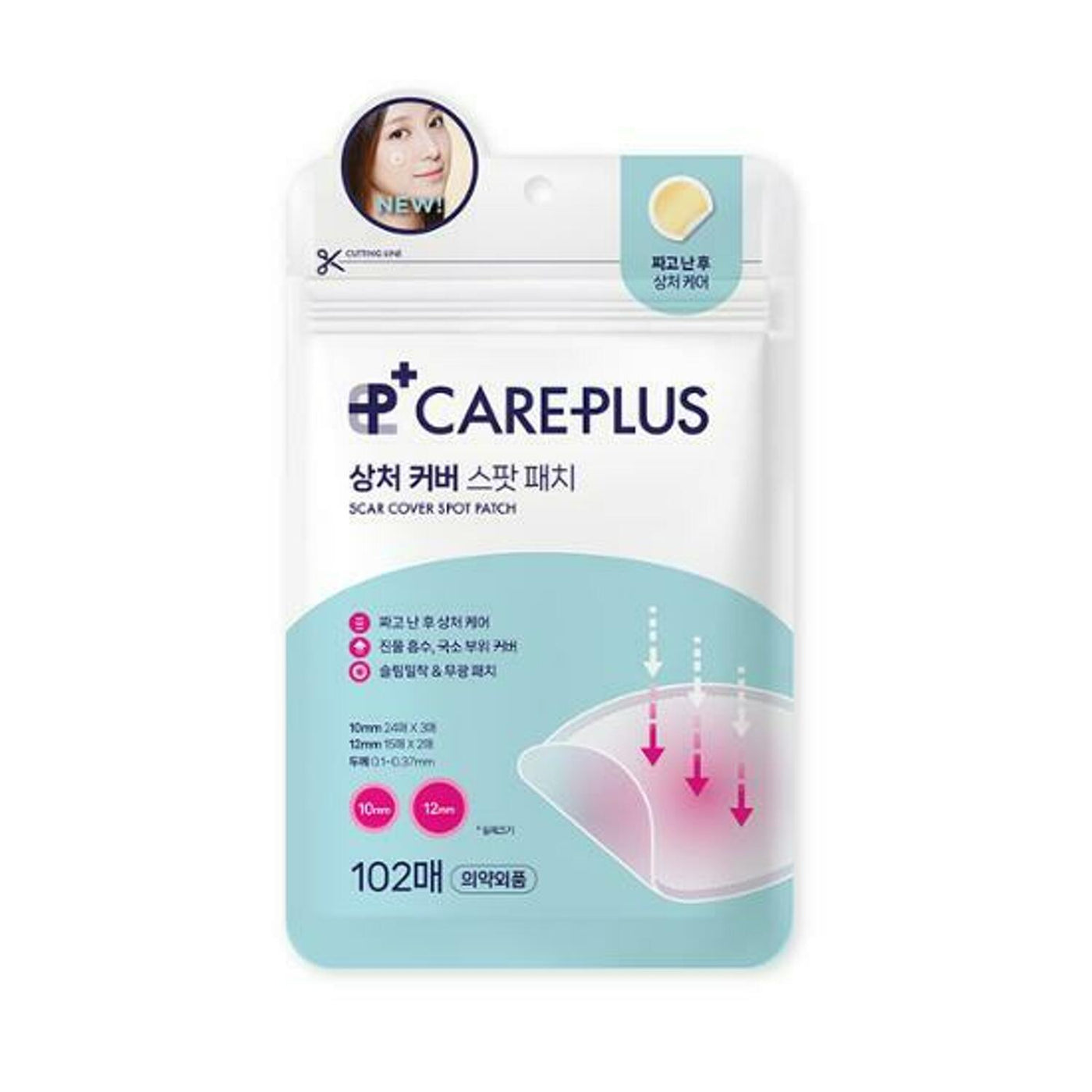 OLIVE YOUNG Care Plus Scar Cover Spot Patch 隱形痘痘貼 102 pcs