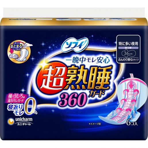 Unicharm Sofy Night Sanitary Pad 超熟睡防漏衛生巾 特長夜用護翼 (2 types/2款)