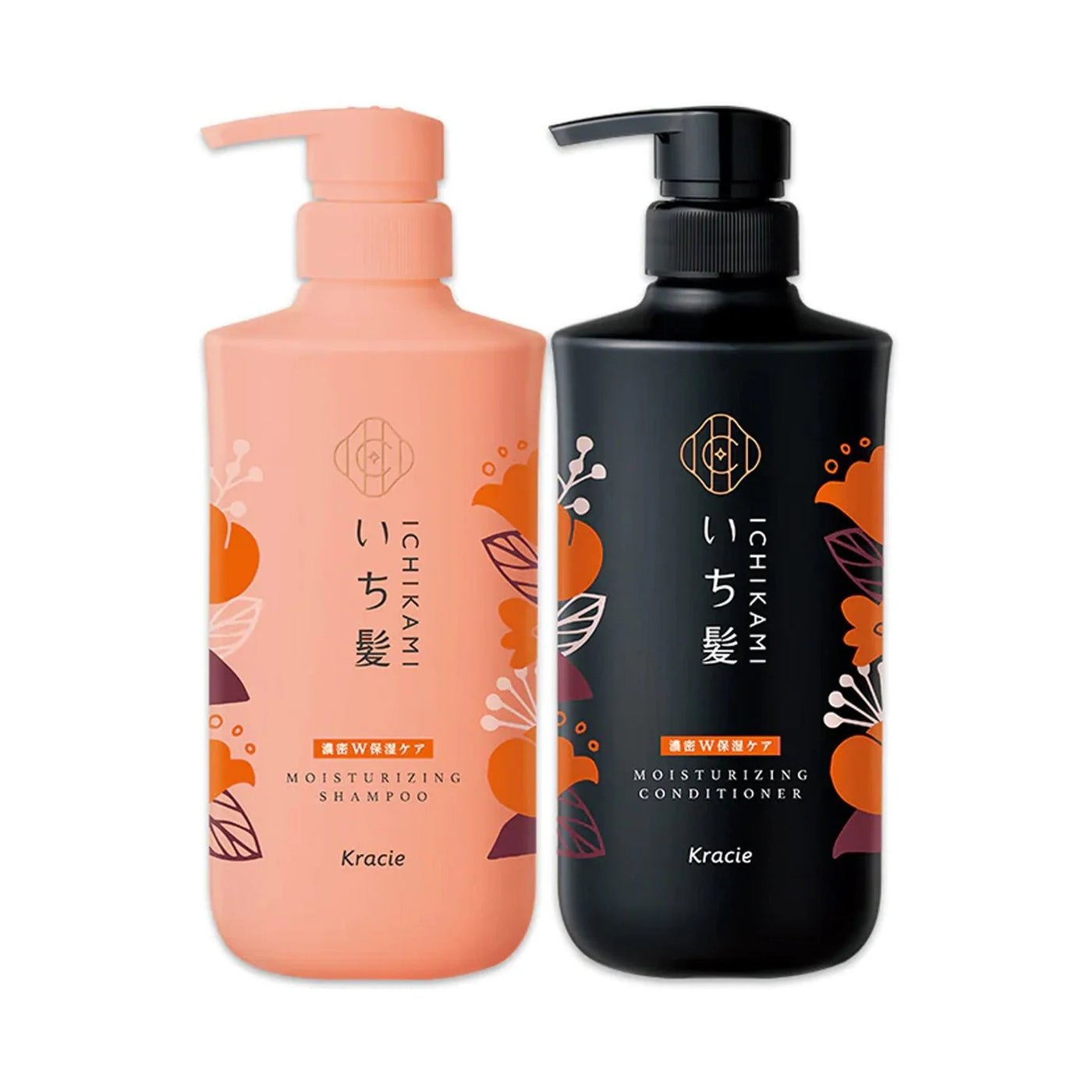 KRACIE ICHIKAMI Moisturizing Shampoo & Conditioner Set 肌美精葵緹亞 濃密保濕 洗護套裝 480ml+480g