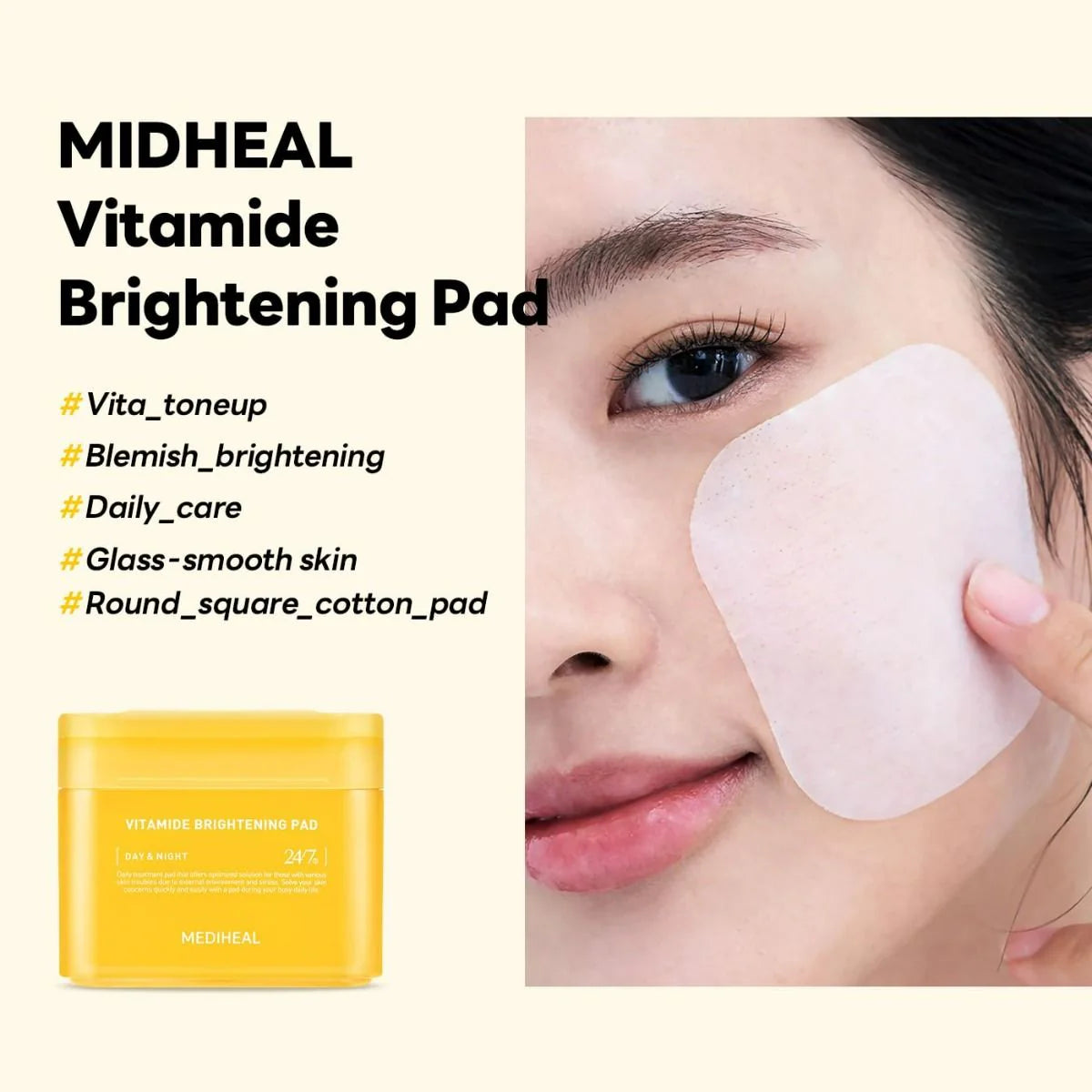 Mediheal Vitamide Brightening Pad 維他命美白提亮保濕爽膚棉片 100pcs