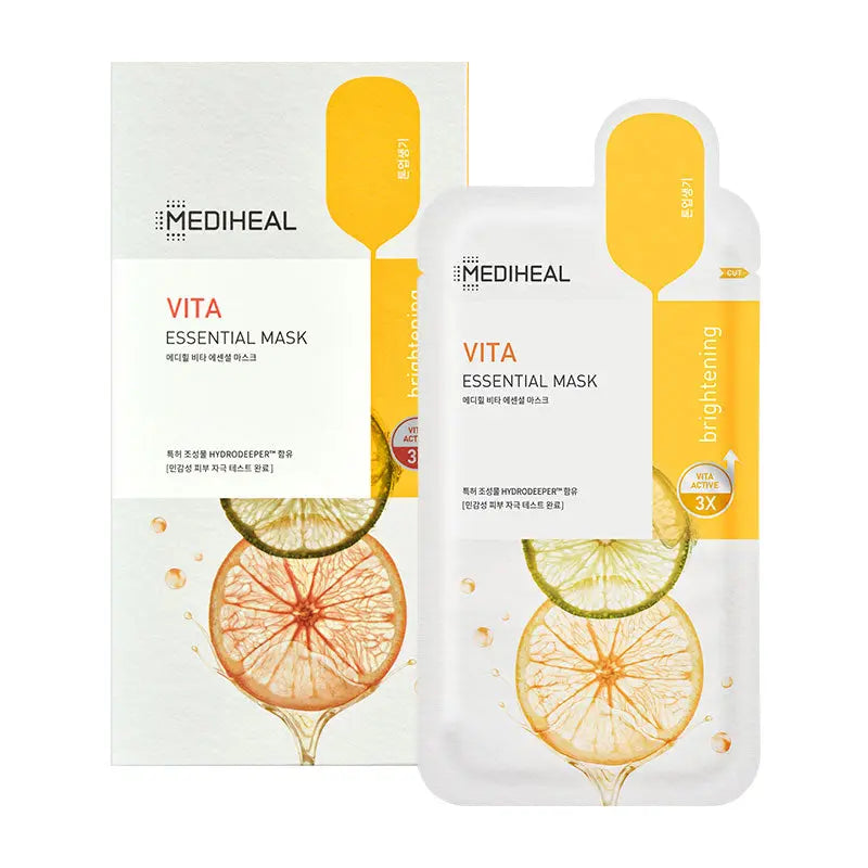 Mediheal Vita Essential Brightening Mask 維他命精華亮白面膜 10pcs