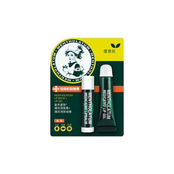 Mentholatum Lip Gel+Balm Twin Pack 曼秀雷敦薄荷潤唇啫喱+潤唇膏套裝【8g+3.5g】