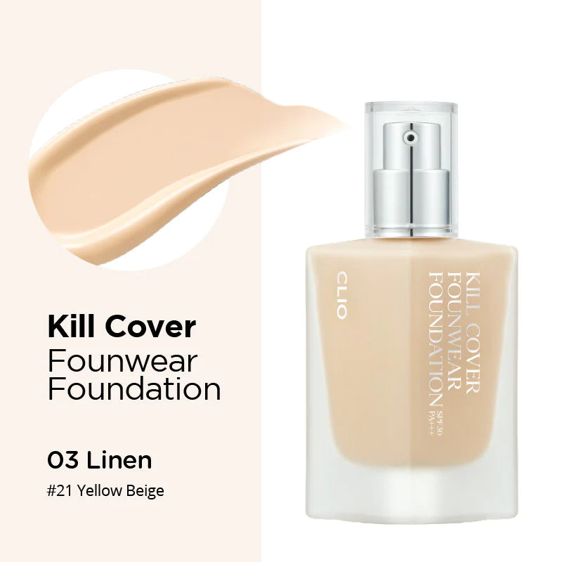 CLIO Kill Cover Founwear Foundation 防曬粉底液 38g SPF30 PA+++ (3 types/3款)