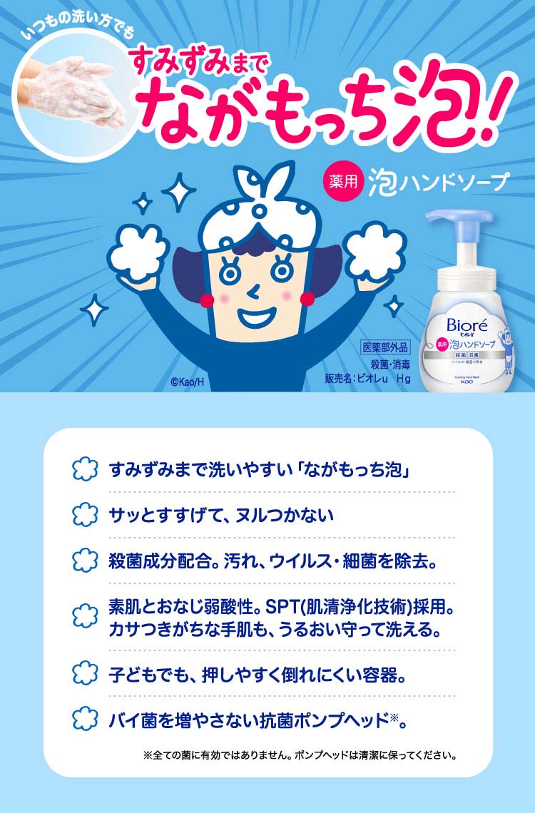 KAO Biore Shaped Foam Hand Soap 花王印章泡沫花形洗手液 240ml (2 types/2款)