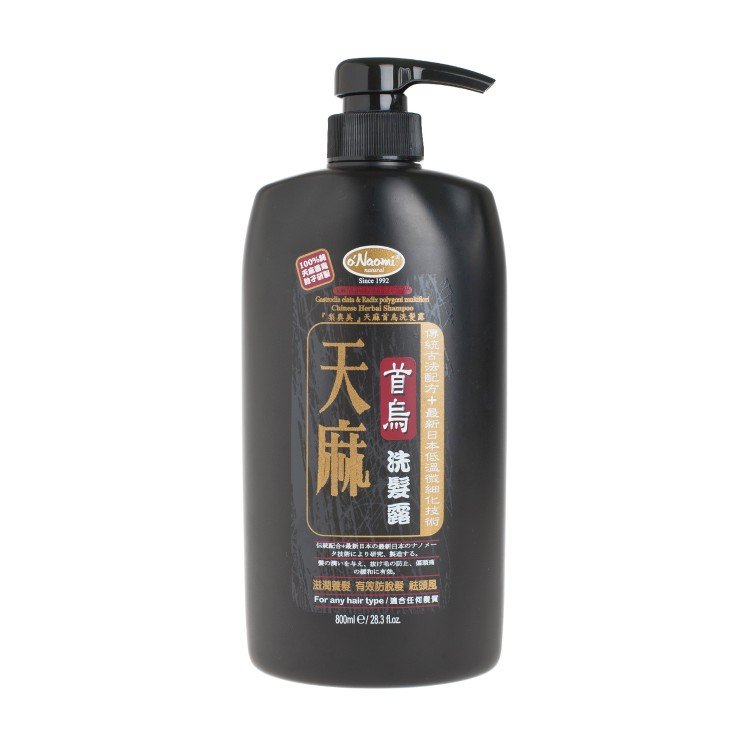 O'Naomi Chinese Herbal Thickening Shampoo 梨奧美 天麻首烏洗髮水 800ml