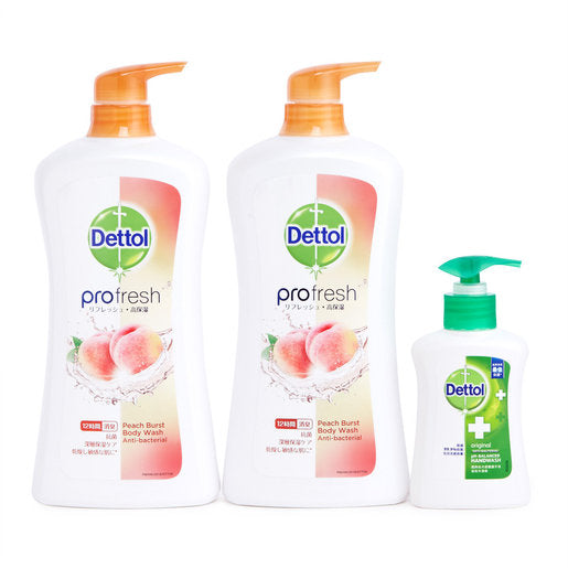 DETTOL ProFresh Body Wash Set【Peach Burst】滴露沐浴露套装【水感蜜桃】
