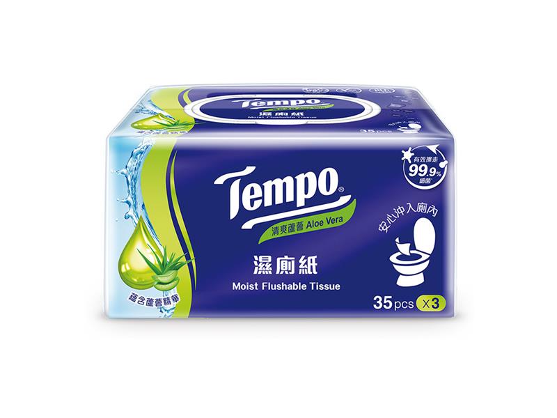 Tempo Moist Flushable Tissue 德寶濕厠紙 (35pcsx3)